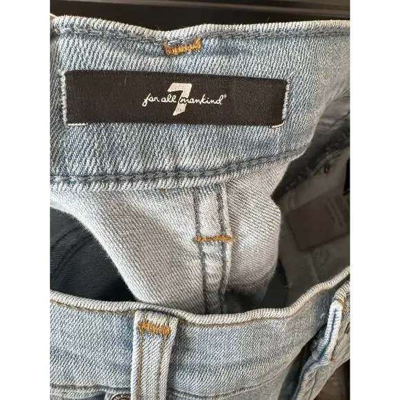7 For All Mankind Alexa Cropped Trouser Wide Leg Jeans Women's Size 27 - Picture 9 of 9
